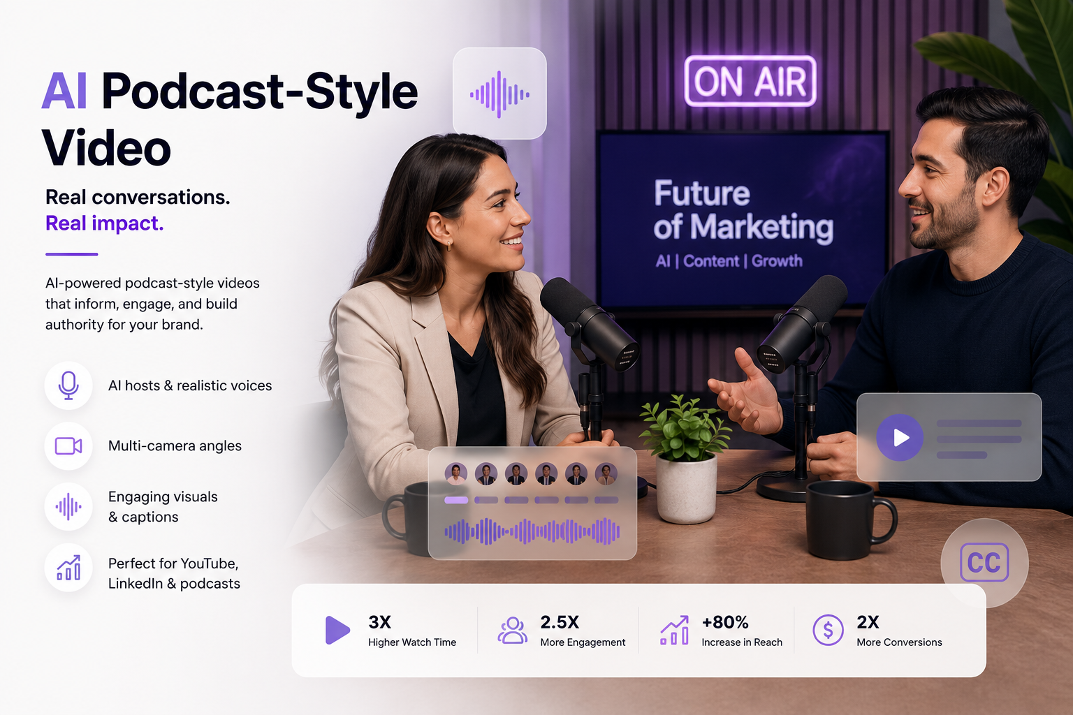 AI Podcast-Style Video